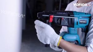 Yofidra | Máy Khoan Búa Điện Không Chổi Than YOFIDRA 26MM 1680W Máy Vặn Vít Không Dây Đa Năng Tương Thích Với Pin Makita 18V