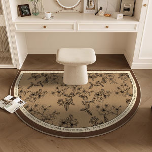 VIKAMA Bathroom Kitchen Carpet Half Round Soft Carpet Bedroom Anti-shedding Floor Mat Living Room Bedside Entryway Floor Mat