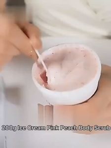 Peach Clear Body Scrub PEACH CLEAR Whitening Exfoliator & Moisturizing Body Scrub Cream 200ml