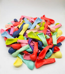 มัลติสีบอลลูนยาง 5 นิ้ว ทำมือ ทรงกลม สำหรับกลางแจ้ง บอลลูน DIY น่ารัก วัสดุยาง งานปาร์ตี้ วันเกิด วันหยุด