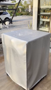 พร้อมส่งด่วน  ผ้าคลุมเครื่องซักผ้า ฝาหน้า 6-25kg. กันUV สีบรอนซ์เงิน (ใช้ได้ทุกยี่ห้อ)