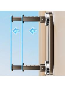 Powerful Suction Cup Clothes Hanger Rod Storage Rack Multi-Functional Bedroom Foldable Retractable Clothing Storage Rack