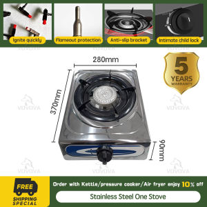 VOVOVA gas stove double burner 4.0KW firepower 700x370x90mm gas range without installation butane 3 burner gas stove