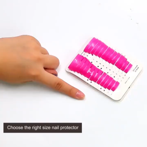 26pcs/set 10 Sizes G Curve Shape Varnish Shield Nail Protector Finger Cover Spill-Proof French Stickers Manicure Nail Art Tools