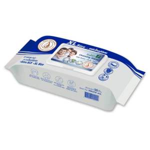 Health Impact Cleansing Wipes ทิชชู่เปียก ขนาดใหญ่ size XL(100แผ่น/ห่อ) สูตรอ่อนโยน ไม่ระคายเคืองผิว ใช้ดีมาก