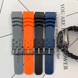 Dây Đeo Đồng Hồ Silicon Đa Năng 20mm/22mm/24mm Dây Cao Su Chống Thấm Nước Có Khóa Kim Loại Dành Cho Nam Và Nữ Màu Đen Xanh Cam Xám