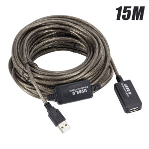 5/15M Kabel Ekstensi USB Male Ke Female Kabel USB 2.0 Extension Cable Extender Signal Booster Extended Cord With Chipset Extension