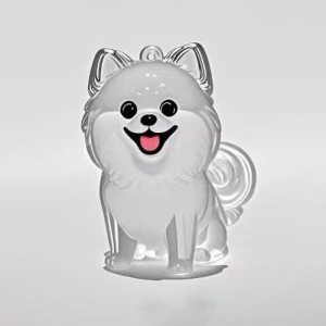 จี้พวงกุญแจใสทรงแคปซูล ดีไซน์แฮนด์เมดเก๋ไก๋  ตกแต่งด้วยขนแมว  ของขวัญวันเกิดสุดน่ารัก