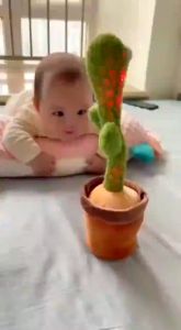 Mainan Anak Boneka Kaktus Goyang Joget Menari Rekam Suara Fress USB - Kaktus Dancing Cactus Toy Joget