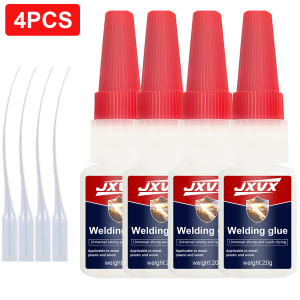 4-10Pcs Super Welding High Strength Oily Glue - Universal Super glue Mighty Instant Glue for Resin Ceramic Metal Glass Liquid Glue Tool Includes dispenser 20g/50g.