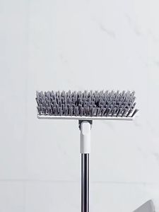 180° Rotating Floor Cleaning Brushes Cleaning Tool With Long Handle V-Shaped Heavy-Duty Grout Brush Shower Scrubber
