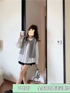 Áo Sơ Mi Nữ Tay Bồng Cổ Tròn Dáng Rộng Phong Cách Hàn Quốc Mùa Xuân 2024 Mới Về Chất Liệu Khác Màu Trắng Đơn Giản