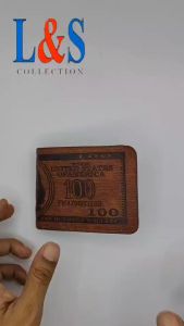 กระเป๋าสตางค์ผู้ชายลายนูนหนัง PU