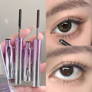 Siêu bút lông mảnh Mascara Trang Điểm Sợi Lụa Kéo Dài Lông Mi Không Thấm Nước khô nhanh Nâu Đen Curling Matte Mascara Mỹ Phẩm