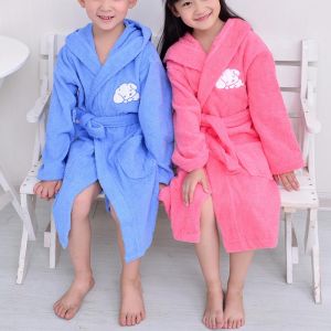 Áo Choàng Tắm Cotton Nguyên Chất Cho Trẻ Em Thu Đông Dày Dặn Ấm Áp Áo Choàng Tắm Bé Trai Bé Gái In Hình Hoạt Hình Dễ Thương Đồ Ngủ Rộng Rãi Thoải Mái Mặc Nhà