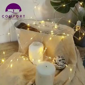 Comfort Hotel Supplies Led String Lights Christmas Waterproof Copper Wire Led Fairy Lights Battery Powered for Decoration