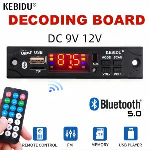 DC 9V 12V MP3 WMA Decoder Board Wireless Bluetooth 5.0 MP3 Player Car Audio USB TF FM Radio AUX Module For Car MP3 Accessories
