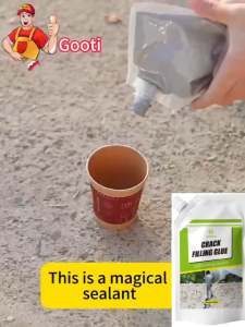 Quick-Drying Ground Crack Repair Glue Leak Sealing Glue High Elasticity Anti-Cracking Waterproof Waterproof Glue Sealant Repair Leaks In Ground Exterior Walls 500ml