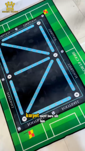 Bright Crown Karpet Lantai Motif Sepak Bola Uk 60x90cm dan 80x120cm Bahan Polyester Premium