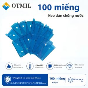100 Chiếc Miếng Dán Chống Thấm Nước 3 Lớp Cho iPhone X-X6 Pro Max 12Mini Màn Hình LCD Khung Băng Tương Thích Với Nhiều Mẫu Máy