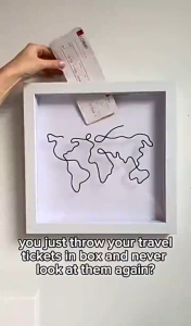 【COD + Local Seller】MY Adventure Archive Box Ticket Shadow Box With Slot Travel Shadow Box For Keepsakes Ticket Souvenir Travel Shadow