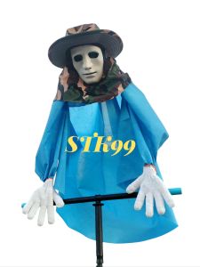 หุ่นไล่กาสปริง หุ่นไล่นก  ได้อุปกรณ์ครบชุดติดตั้งได้เลย