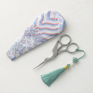 High-End Vintage Crane-Shaped Carving Specialized Tea Ceremony Scissors