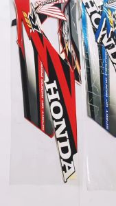 STICKER STRIPING LIS LES BODY MOTOR HONDA SUPRA X 125 R 2006 HITAM MERAH