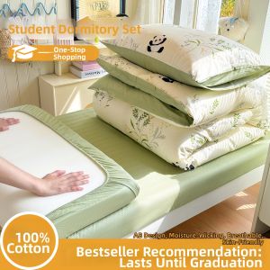 NONGNONGAI | Cotton College Dormitory Bedding Set 6-Piece