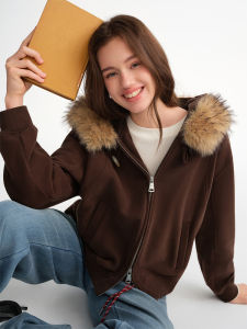DUSHU | Shapable Removable Fur Hooded Jacket