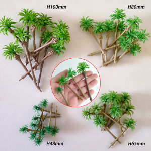 5/10/20pcs Plastic Palm Tree Model Artificial Craft Coconut Micro Landscape Plants Miniature Desktop Decoration Height 48-100MM