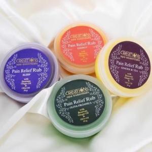 K.1pcs Creations Spa Essentials Pain Relief Rub 50g Soothing massage cream Natural plant herbal essence Spa Massage Cream