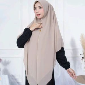 Khimar zipper jumbo ceruty babydoll yumna khimar square