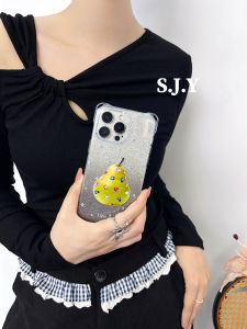 Fashionable Diamond Encrusted  Huawei Xiaomi Compatible Transparent Phone Case with Chain Crossbody Design for Women