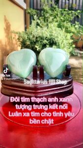 Trái tim thạch anh xanh kết nối tình yêu