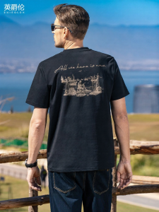 Enjeolon | Cooling Ice Silk Cotton Mens Short Sleeve T-Shirt