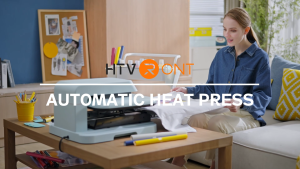 HTVRONT Light Blue Auto Heat Press 15x15 Inch Fast Even Heating with Auto Release for T-Shirts Sublimation HTV Vinyl Transfer Crafts DIY