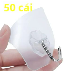 Móc Dán Tường Bằng Thép Không Gỉ Trong Suốt Đa Năng Móc Treo Chìa Khóa Dùng Cho Nhà Bếp Phòng Tắm Cửa Tường Keo Dán Siêu Chắc