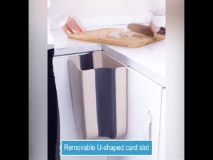 Expandable Kitchen Cabinet Trash Bin Hanging Trashcan Wall Mounted Garbage Bin Holder-TRENDSETTER MARKETING