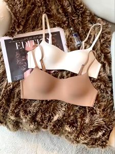 Women Push Up Bra Half 1/2 Cup Size 32-38AB Wireless Seamless Adjustable Strap