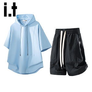 izzue | Summer Simple Style Mens Casual Set Breathable Two Pieces