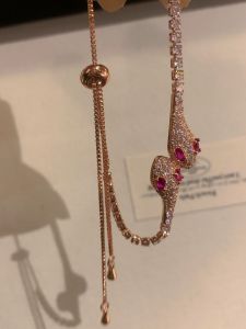 Rose Gold Micro-Paved Zircon Snake Bracelet: A New 2025 Design