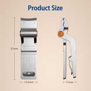 Wide Jaw Opening Nail Clippers Nail Clippers with Catcher Anti-splash Fingernail Toenail Cutter Stainless Steel Nail Clippers with Nail File