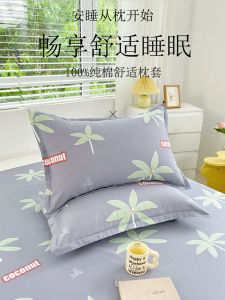 Thickened Pure Cotton Pillowcase 48cmx74cm Single Size Bedding Cover Student Dormitory Large Size Double Sided Use