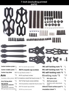 HSKRC | FPV Quad Racing Drone Frame 7 Inch Carbon Fiber