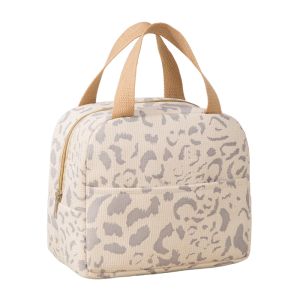 Portable Outdoor Lunch Bag Waterproof with a Trendy Ink Pattern Design C04