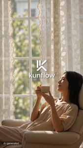 KUNFLOW Leaf Lace Sheer Curtain | Soft Light Filtering Rod Pocket Curtain for Bedroom Living Room