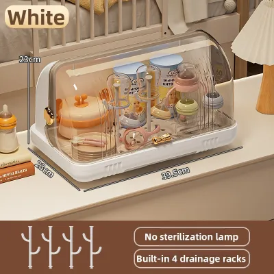 MEISITEKEKE | Disinfecting Baby Bottle Drying Rack Dust-proof Storage Box