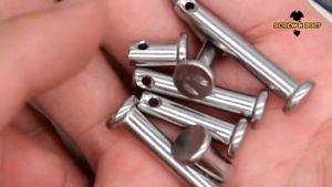 หมุดพิน ปิ๊น สลัก หัวกลมแบน สแตนเลส 304 แถมปิ้นเสียบ M16 M18 M20 / Clevis Pin w/ Cotter Pin SUS304 M16 M18 M20