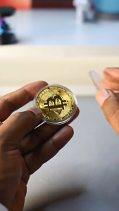 ETH koin fisik crypto Ethereum coin kripto Plated Pajangan Hobi Koleksi Souvenir Gift koin bentuk fisik bitcoin Ethereum solana